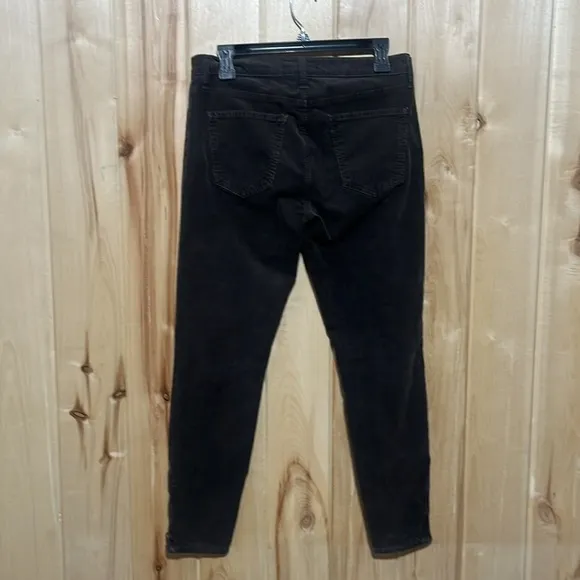 Current Elliott The Soho Zip Stiletto Corduroy Pants in Gunmetal Size 28