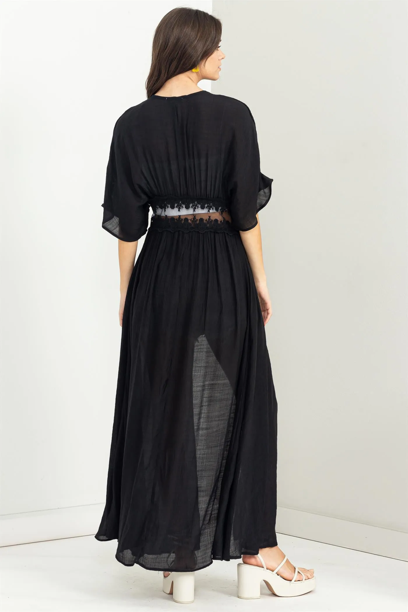 D141 LACE PANEL KIMONO