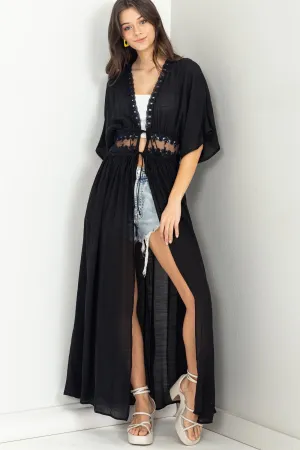 D141 LACE PANEL KIMONO