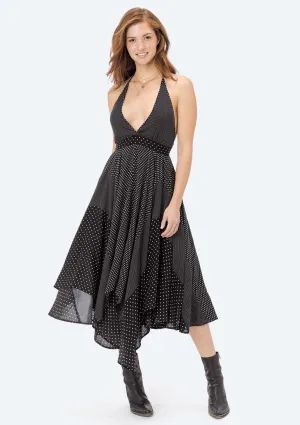 Dafina Polka Dot Patchwork Dress