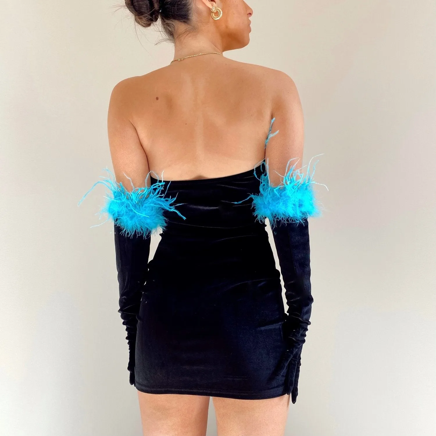 Dancing In The Moonlight Black Feather Dress