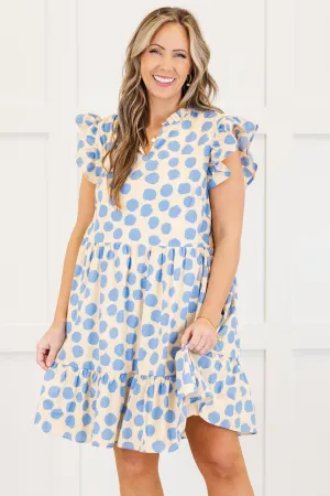 Dancing On Dewdrops Dress, Blue