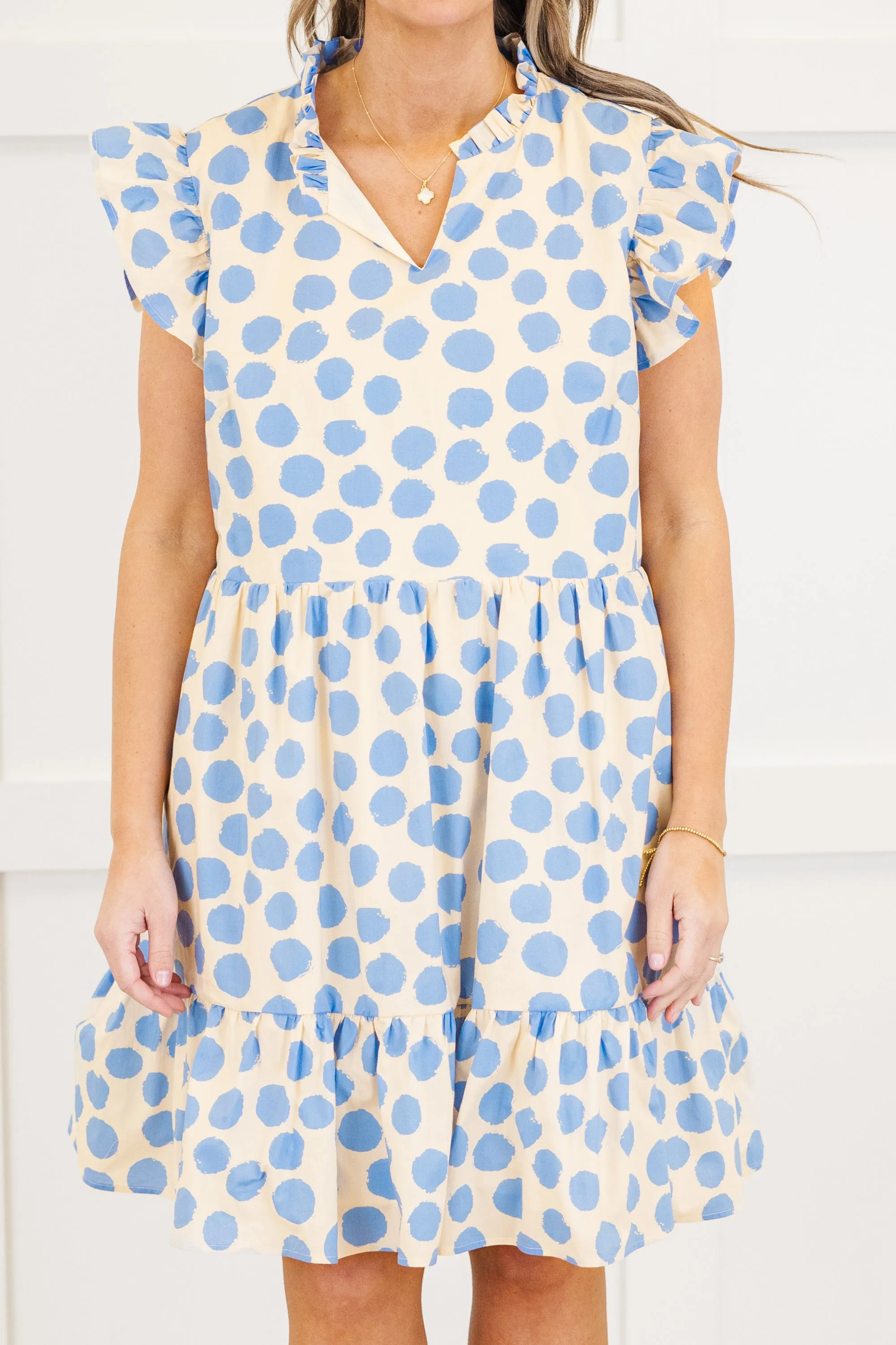 Dancing On Dewdrops Dress, Blue