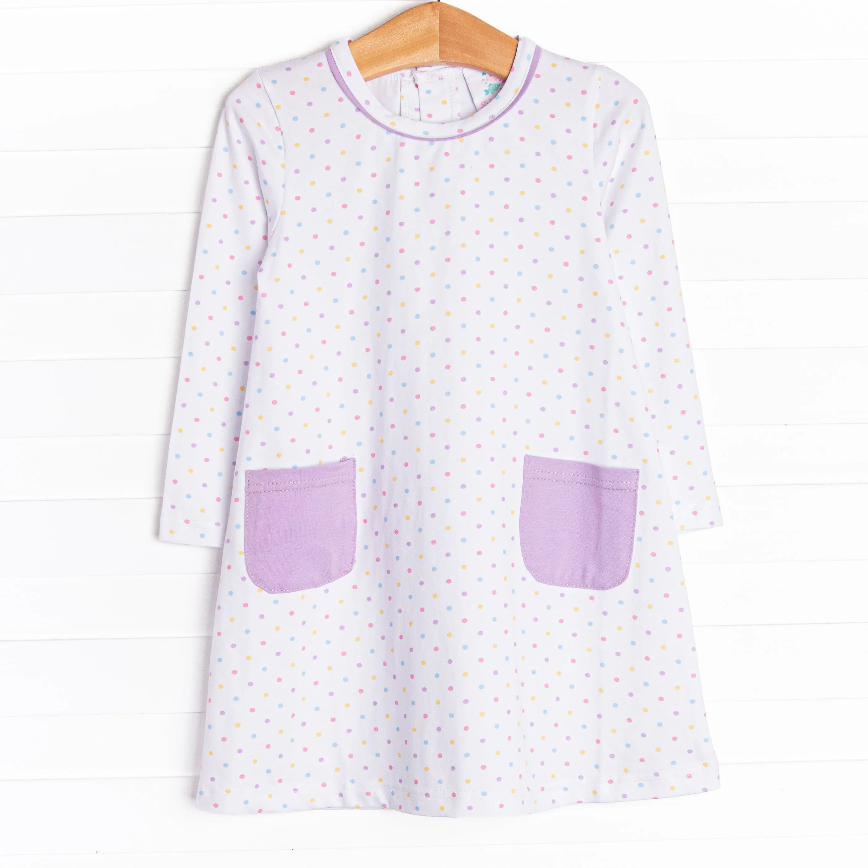Darling Dots Dress, Purple