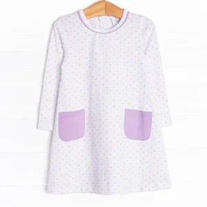 Darling Dots Dress, Purple