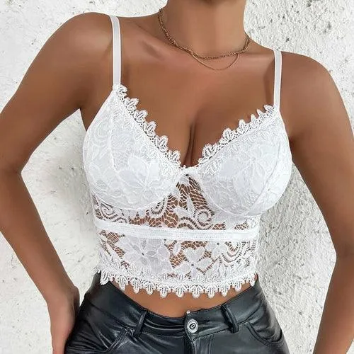 Deep-V Women Lace Tank Top