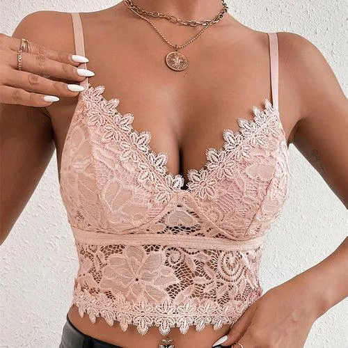 Deep-V Women Lace Tank Top