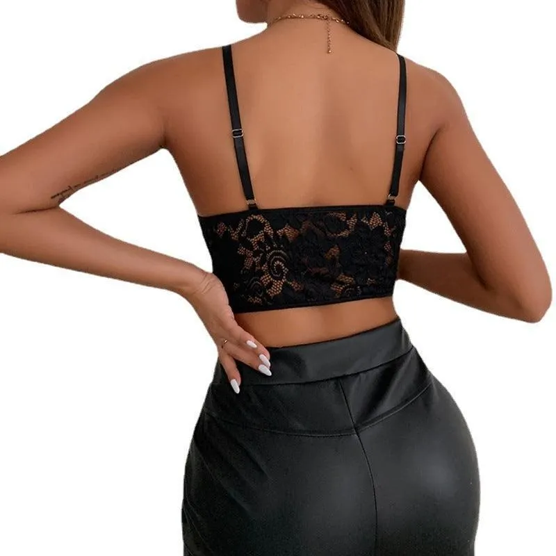 Deep-V Women Lace Tank Top
