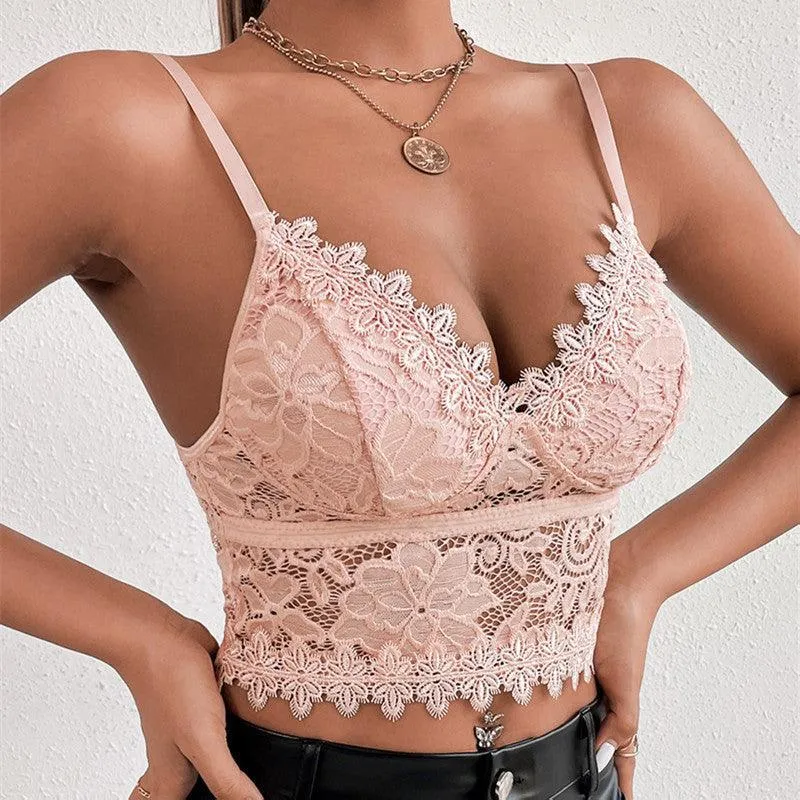 Deep-V Women Lace Tank Top