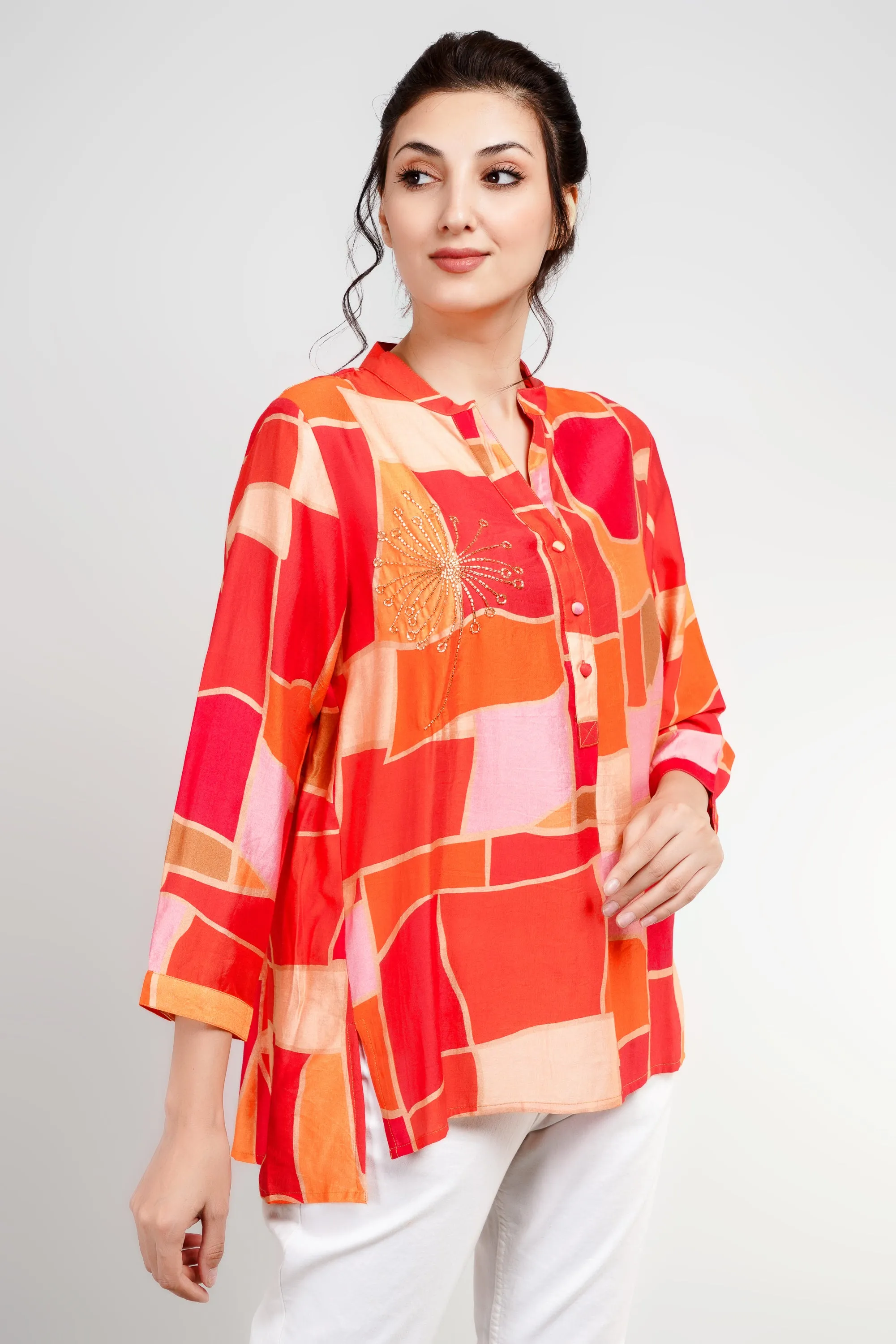 Designer Colorful Rayon Top