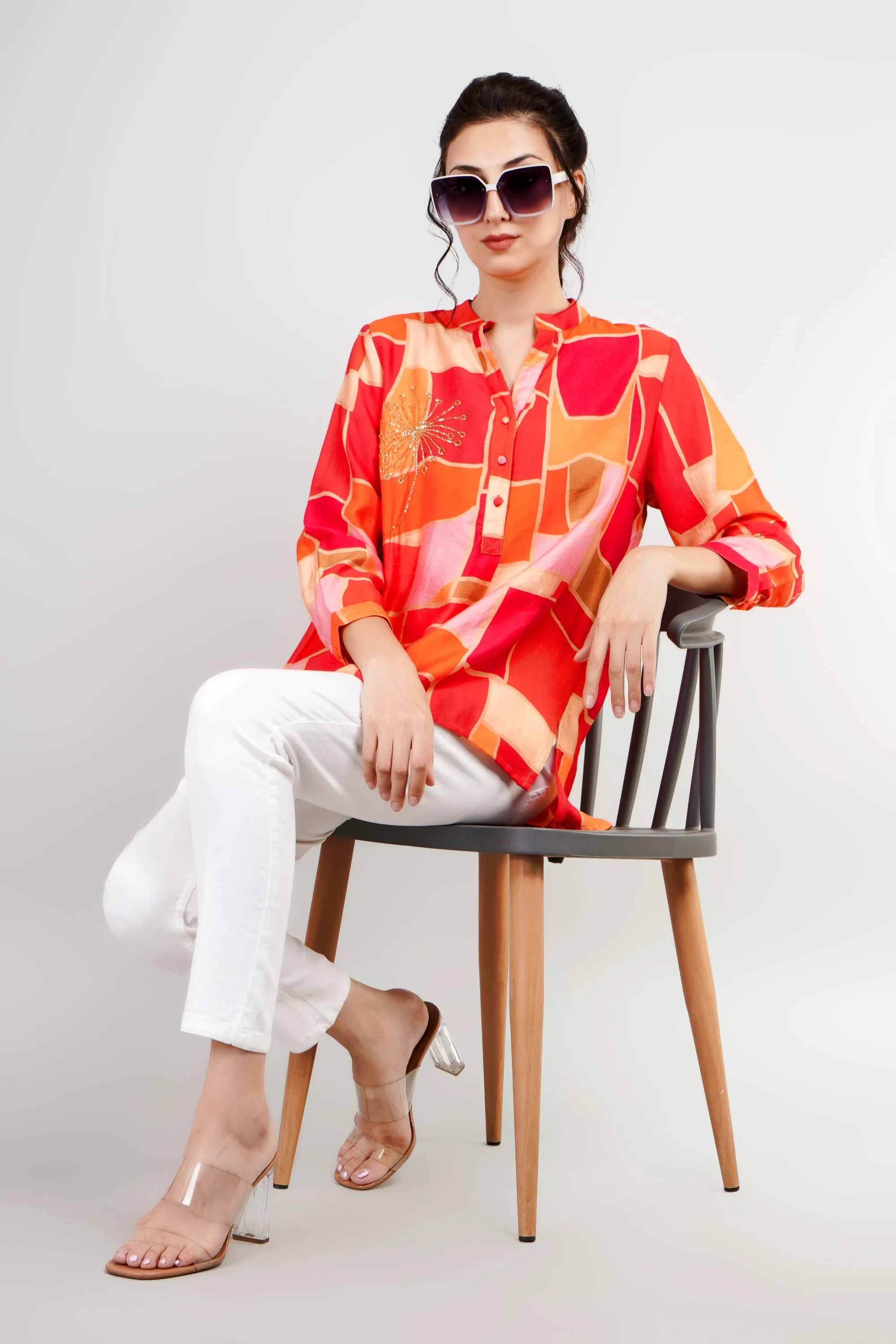 Designer Colorful Rayon Top