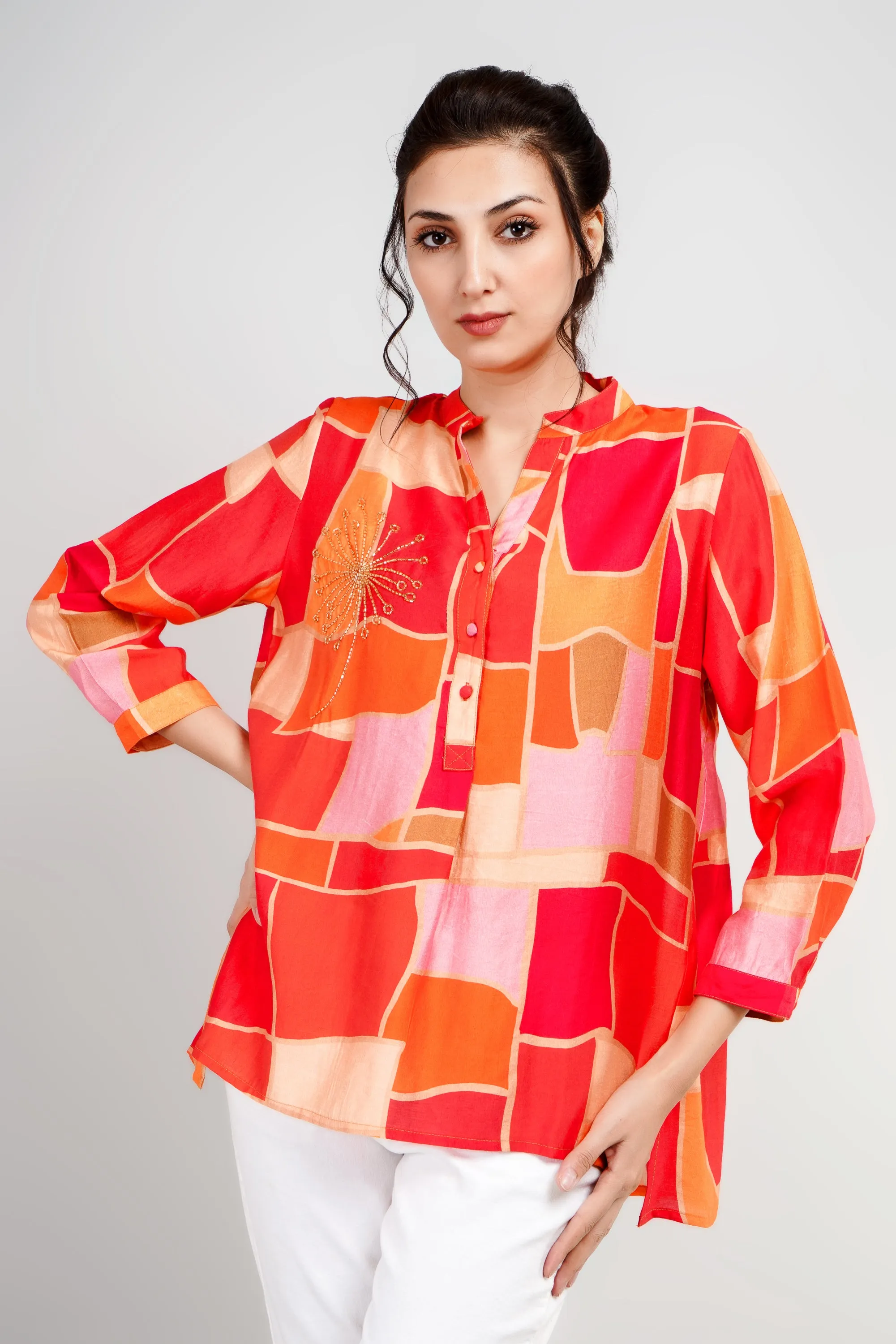 Designer Colorful Rayon Top