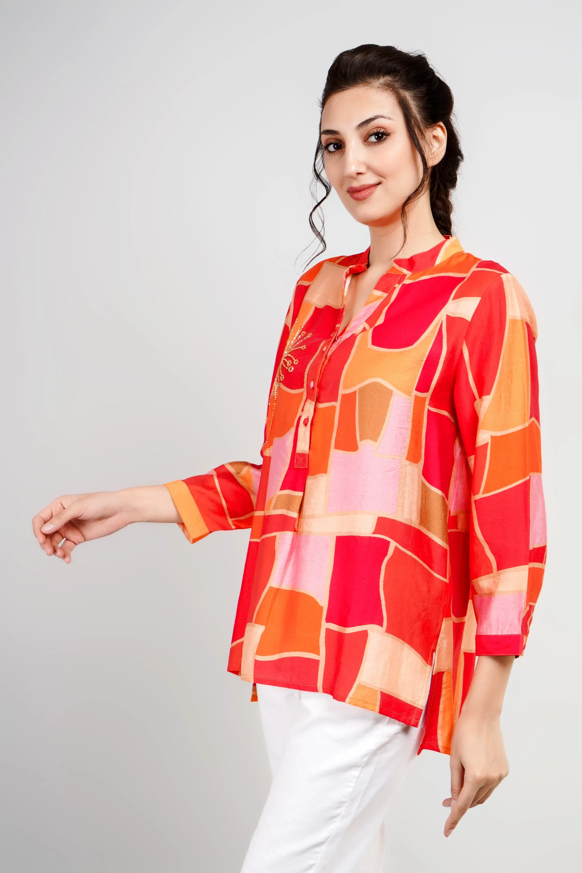 Designer Colorful Rayon Top