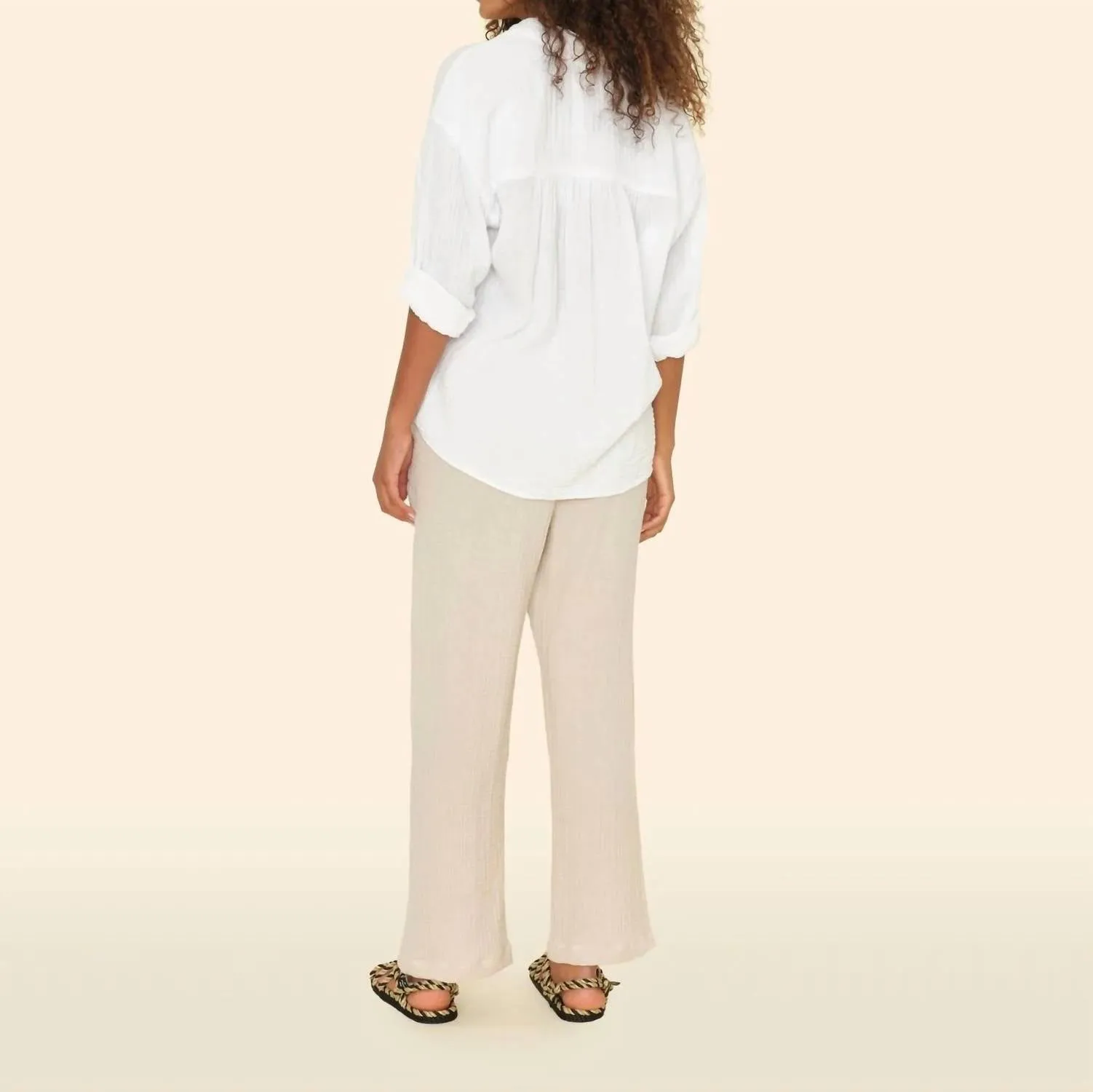 Devon Mid-Rise Pull On Pant In Silver Slate