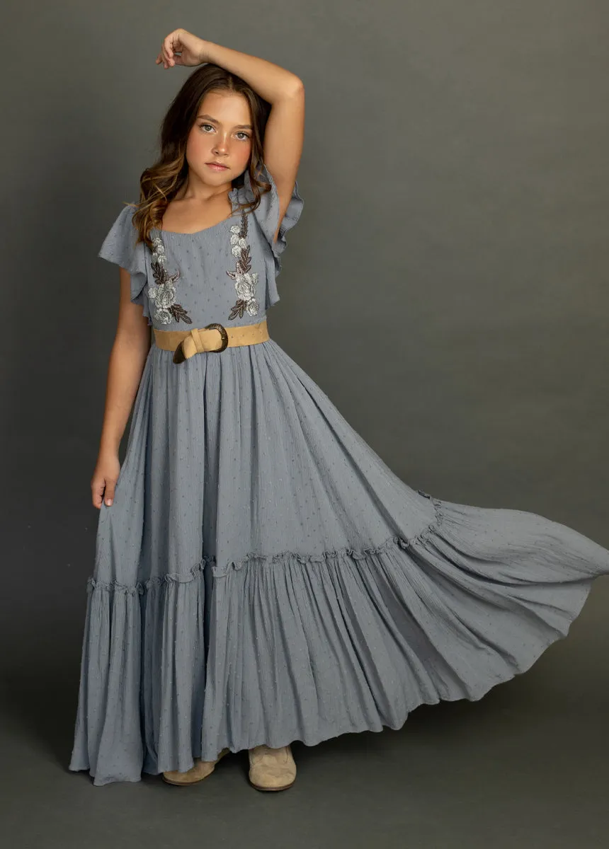 Dewi Dress in Dusty Blue