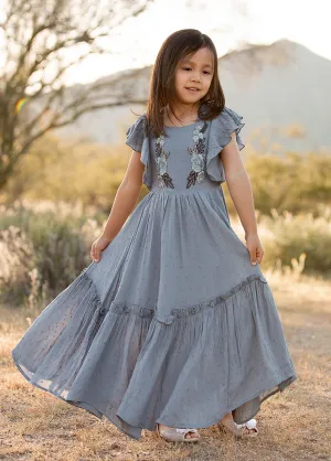 Dewi Dress in Dusty Blue