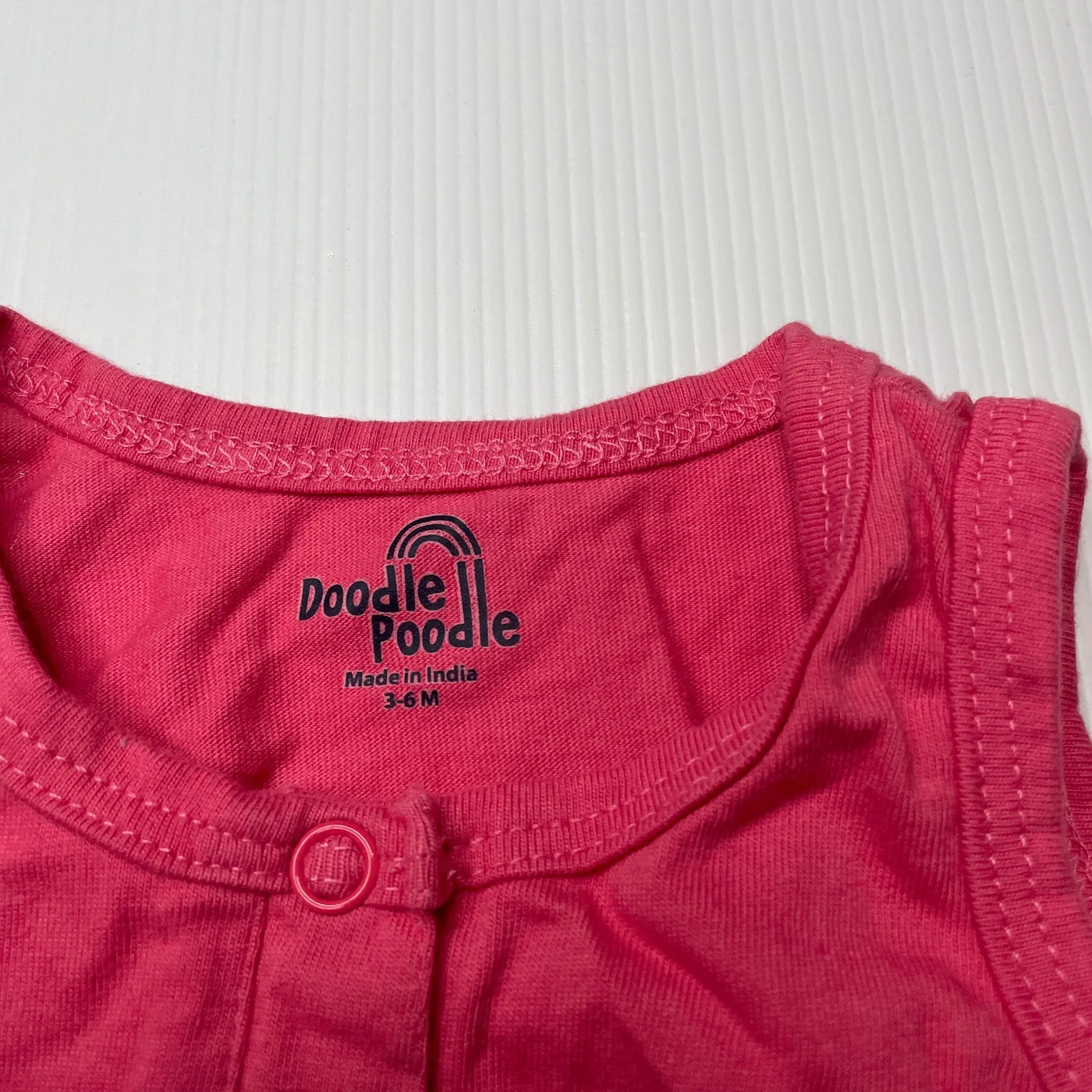 Doodle Poodle pink cotton casual dress, size 00, Pre-loved