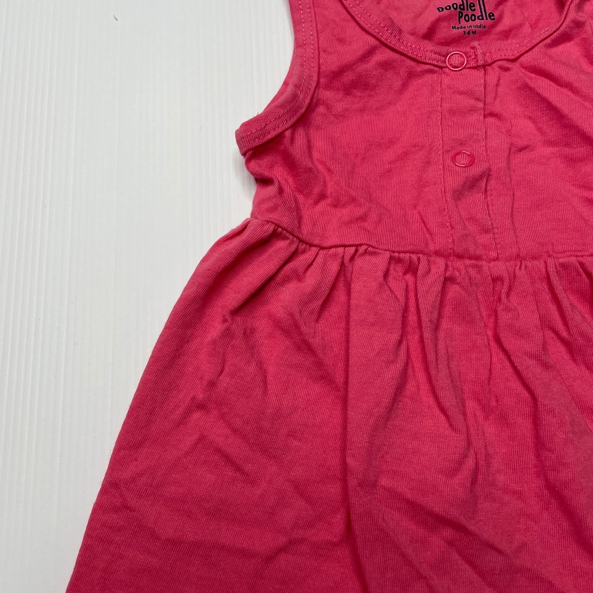 Doodle Poodle pink cotton casual dress, size 00, Pre-loved