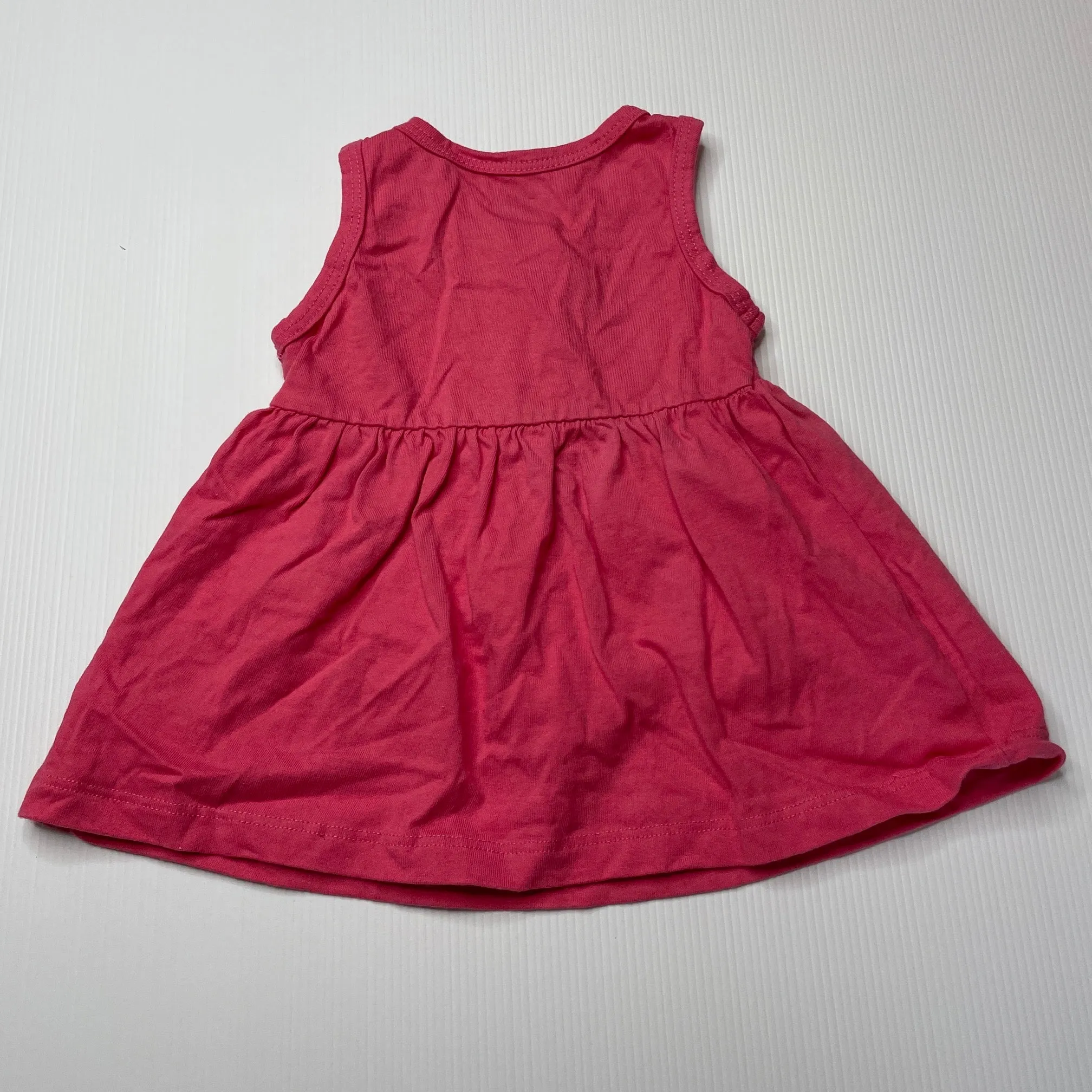 Doodle Poodle pink cotton casual dress, size 00, Pre-loved