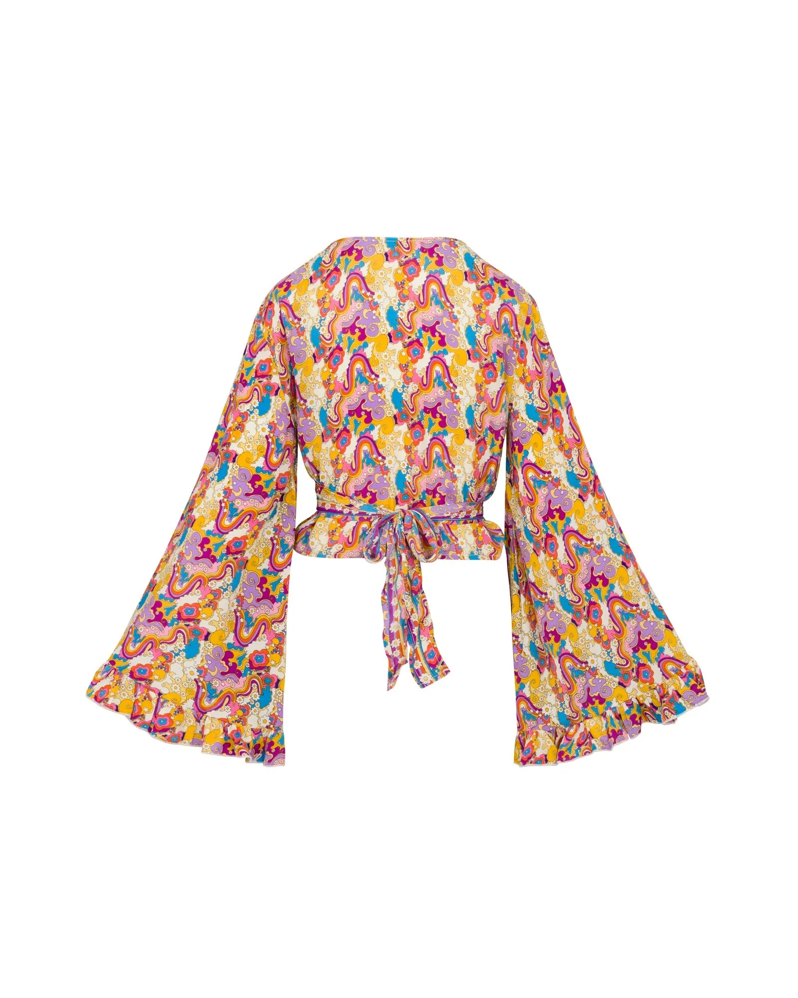 Dreamy Daisy Wrap Top - Rainbow