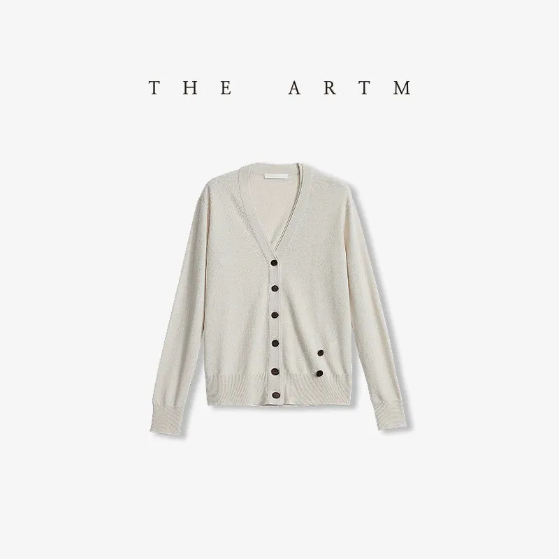 Dual-Layer V-Neck Cardigan