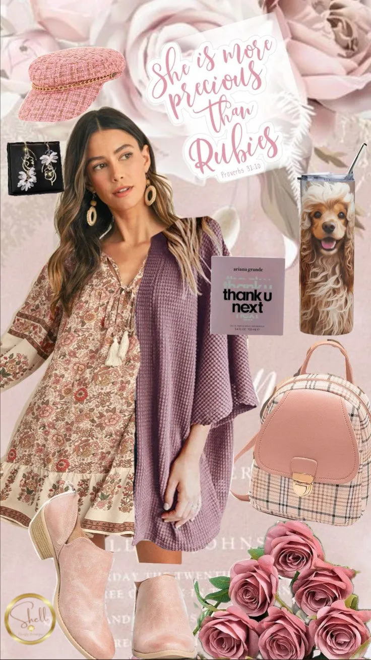 Dusty Rose Dress Outfit Mix & Match Bundle