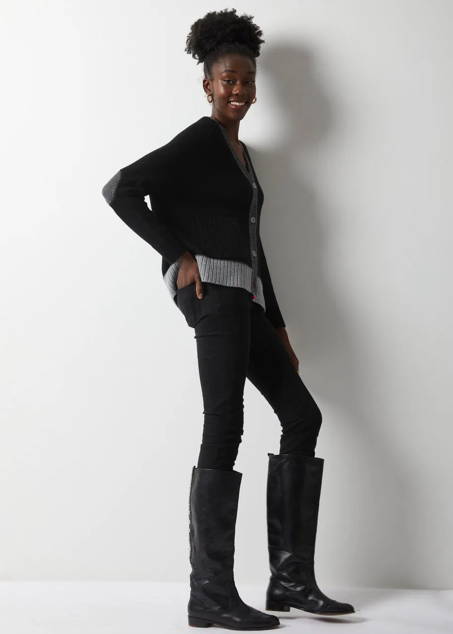 ELBOW PATCH CARDI
