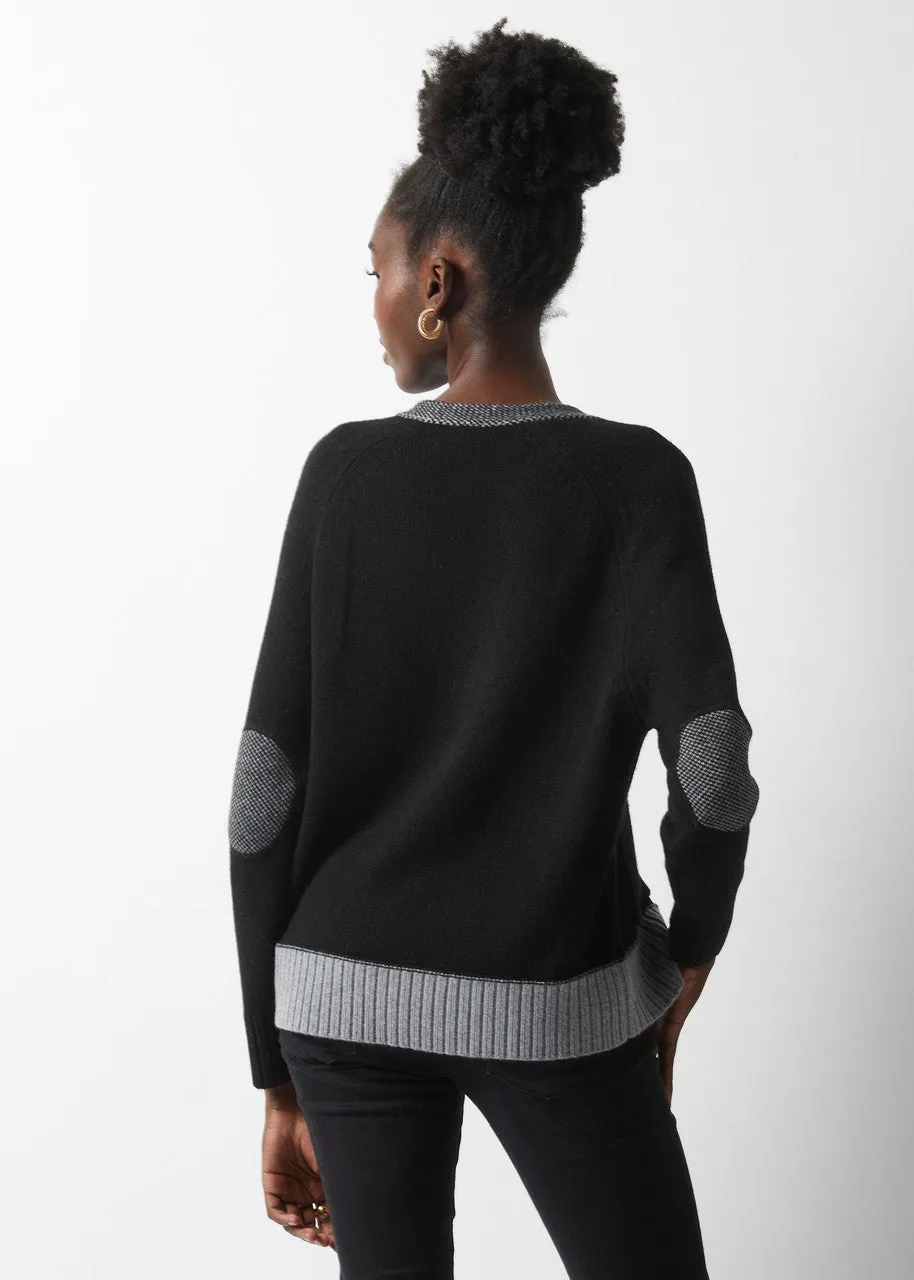 ELBOW PATCH CARDI