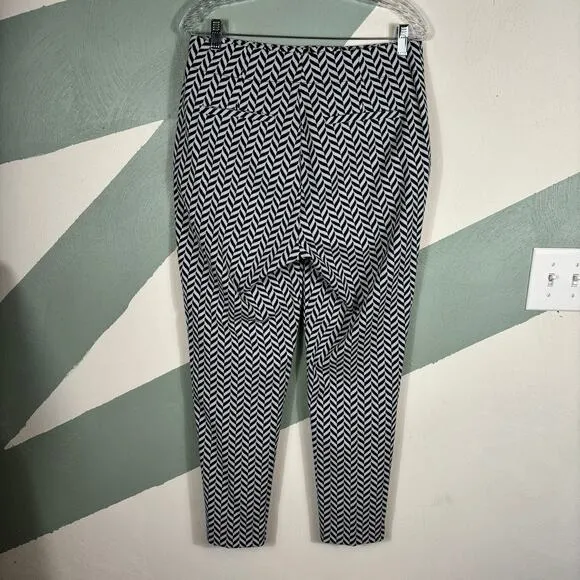 Eva Mendes NYC Trench Dress Coat Jacket Large &amp;  Pants Size 8 Chevron Pattern