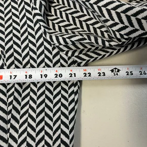 Eva Mendes NYC Trench Dress Coat Jacket Large &amp;  Pants Size 8 Chevron Pattern