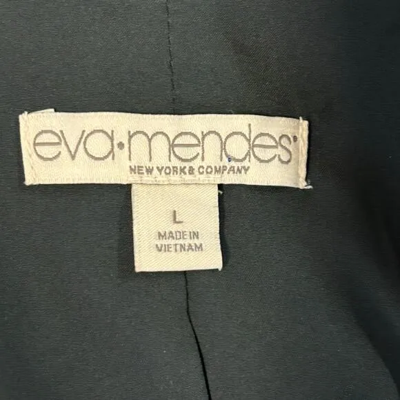 Eva Mendes NYC Trench Dress Coat Jacket Large &amp;  Pants Size 8 Chevron Pattern