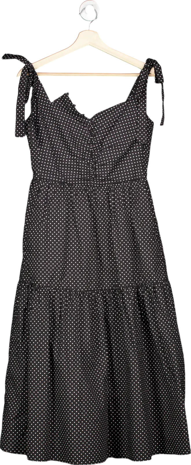 Fabrique Elizabeth Morling Black Polka Dot Dress UK S