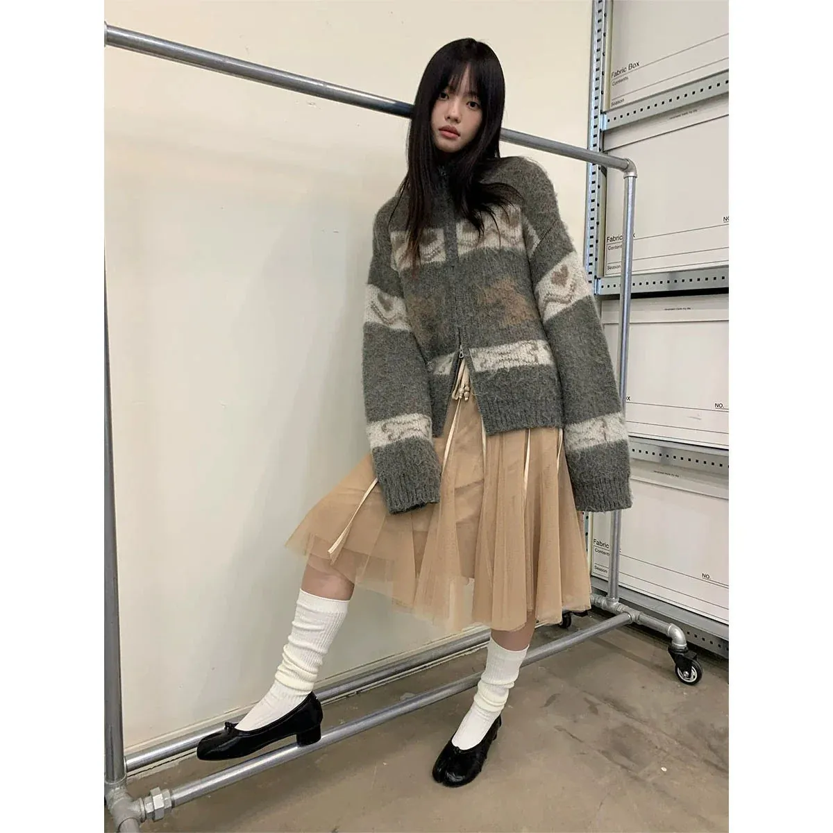 Fair Isle Knit Cardigan