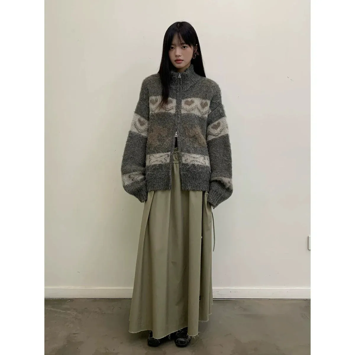 Fair Isle Knit Cardigan