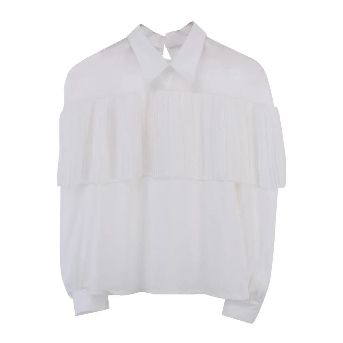 Fashion Women Casual Lace Tops Chiffon Shirts Half Transparent Off Shoulder Long Sleeve Shirt Casual Blouse Loose Shirt