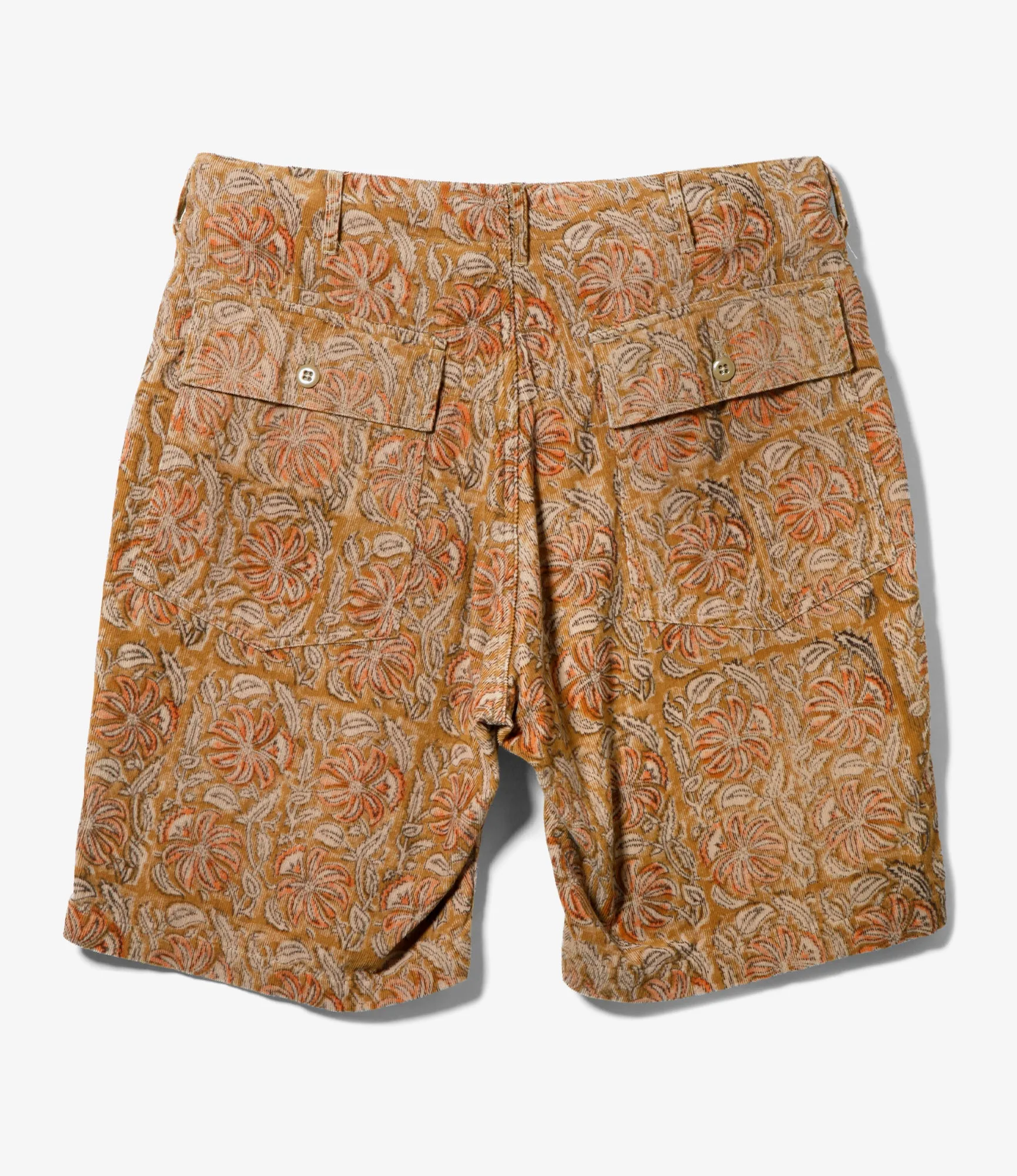 Fatigue Short - Floral Printed Corduroy