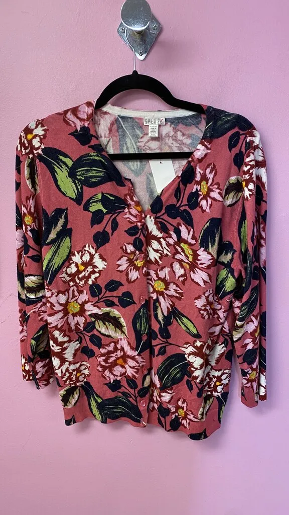 Floral Cardigan Sweater