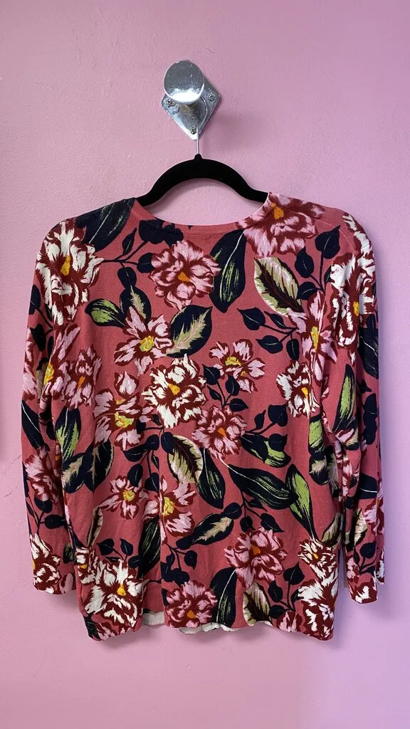 Floral Cardigan Sweater