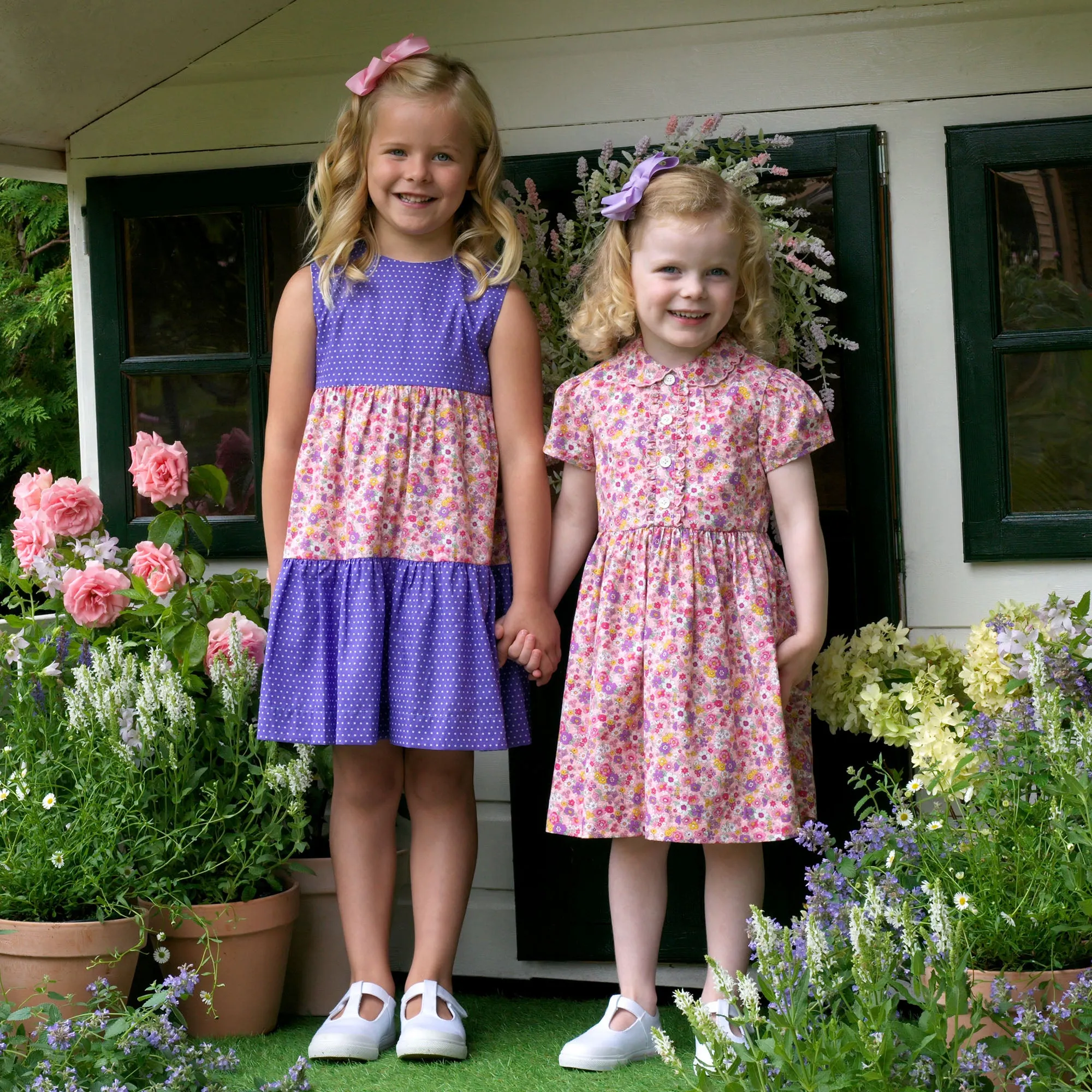 Floral Dot Tiered Dress