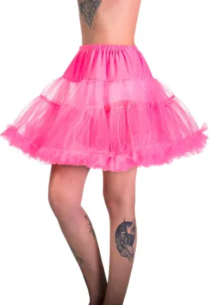 Fluffy Hot Pink Thigh Length Costume Petticoat
