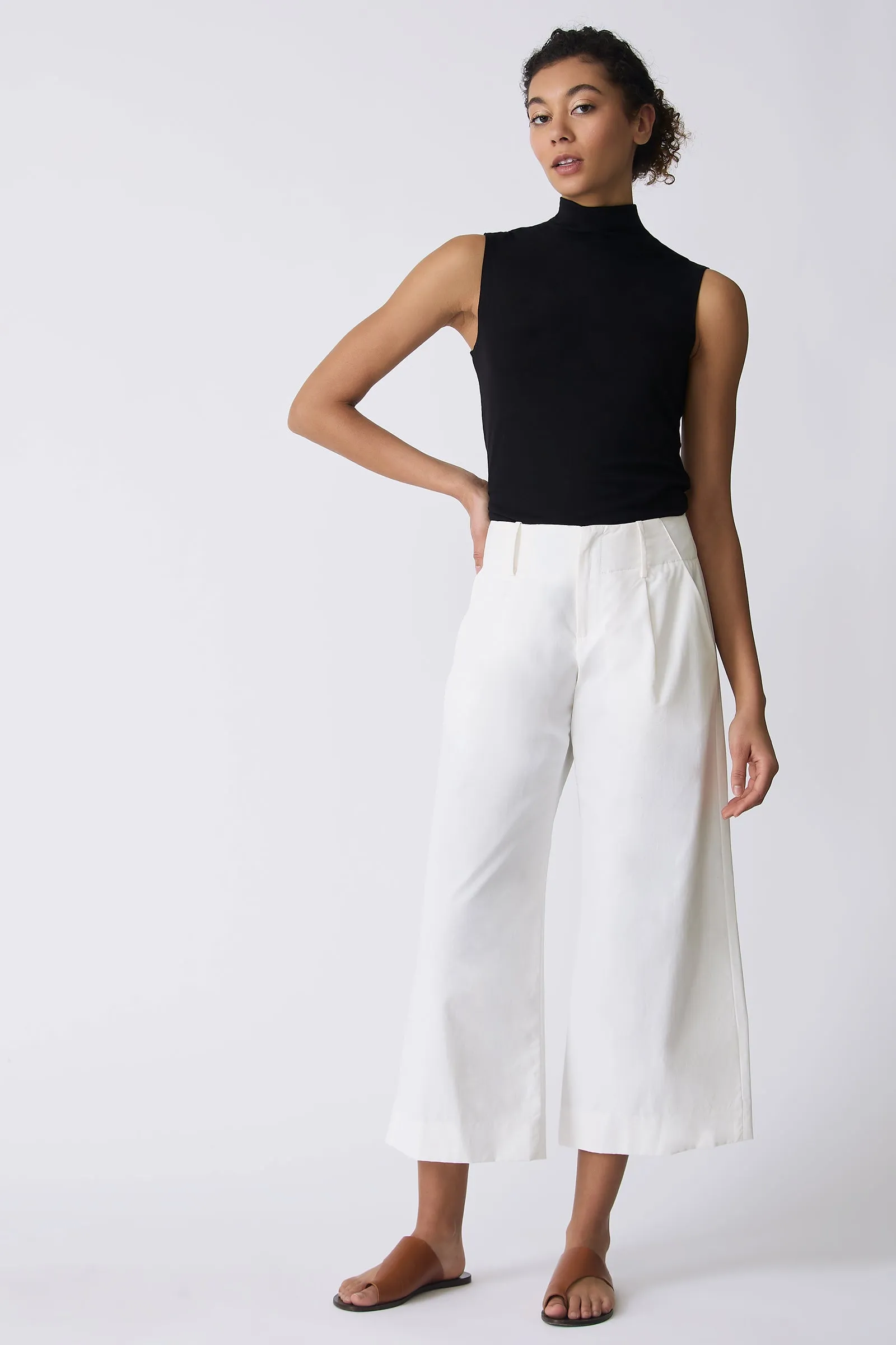 Gabby Crop Pant - Ecru