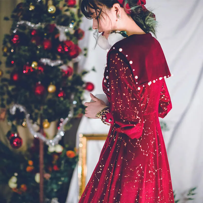 Galaxy Pearl Red Dress