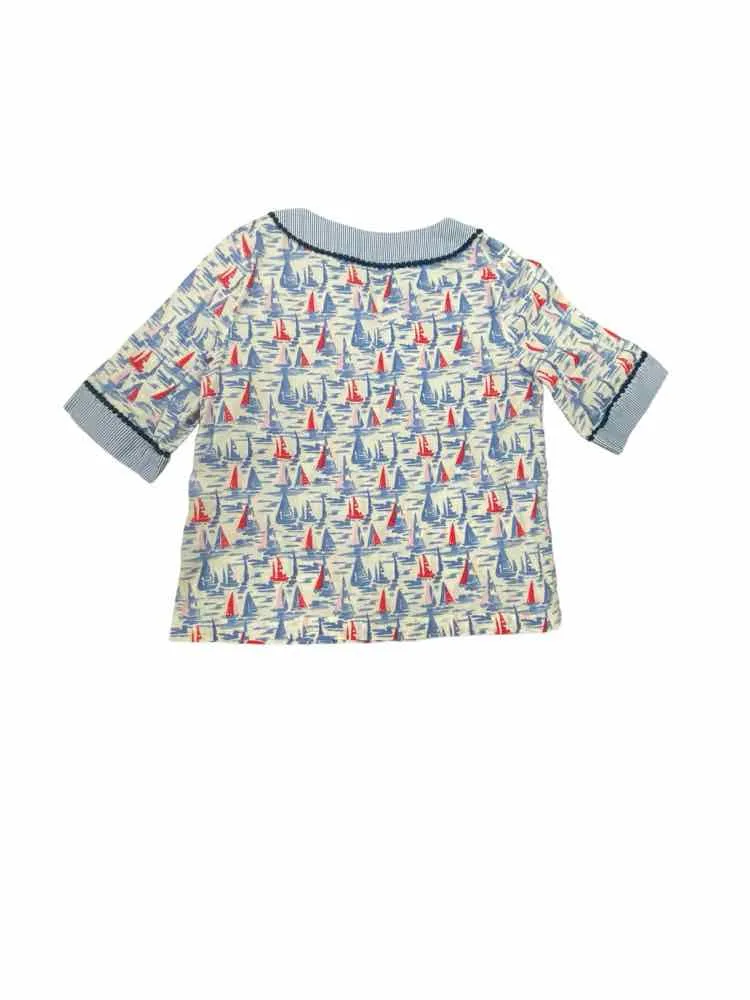 Girls Child Size 4T Vineyard Vines Blue Print Tops
