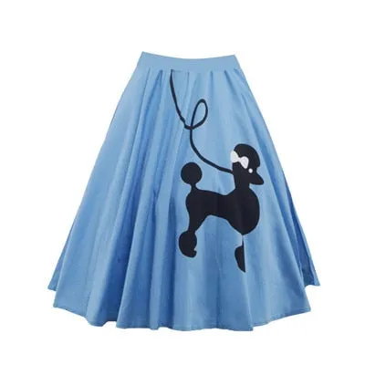 Gorgeous 50's 60's Poodle Rockabilly Retro Swing Skirt Grease Fancy Costume 1950s Girls Plus Size Saia Pinup Skirts Jupe Faldas