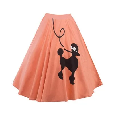 Gorgeous 50's 60's Poodle Rockabilly Retro Swing Skirt Grease Fancy Costume 1950s Girls Plus Size Saia Pinup Skirts Jupe Faldas