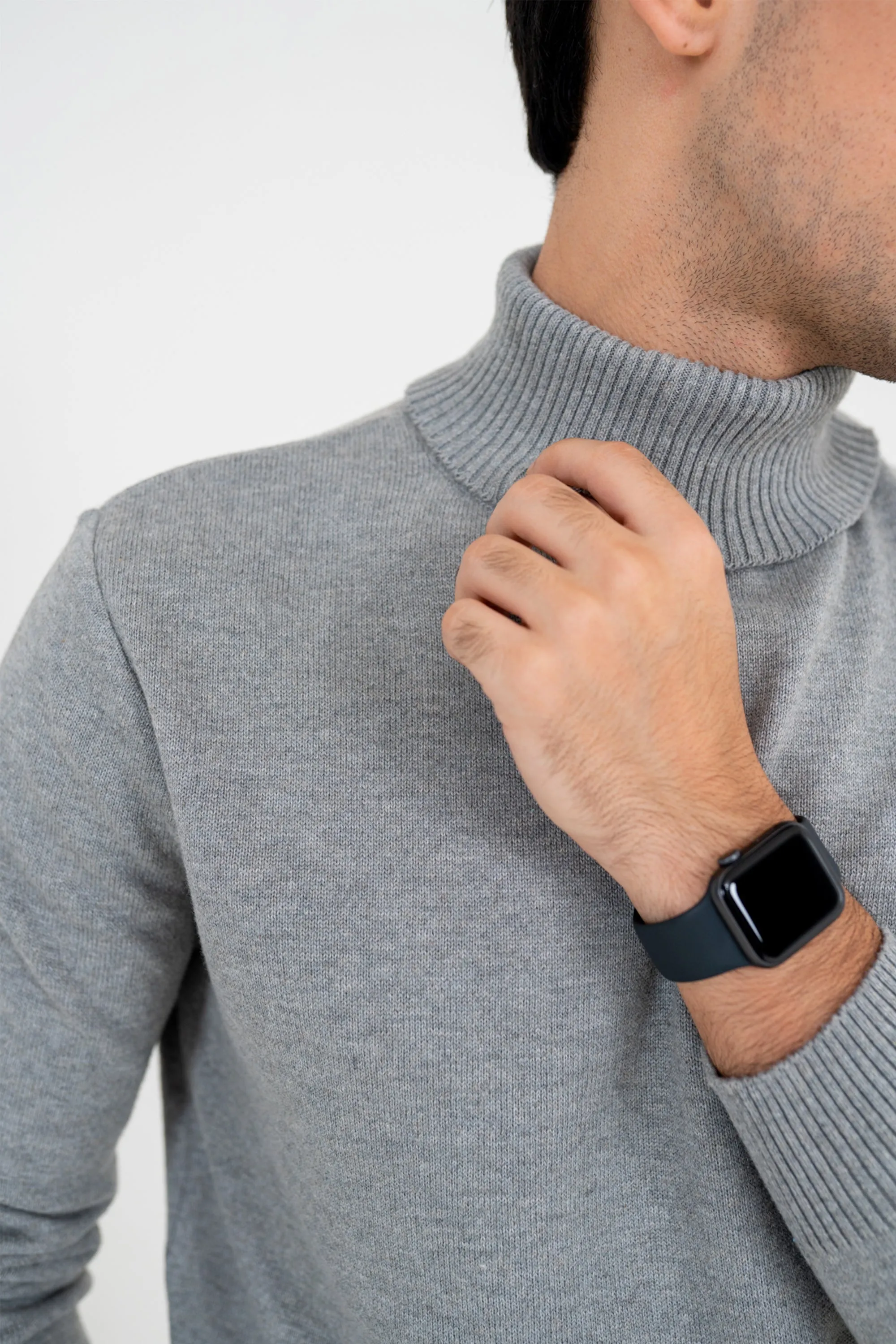 Gray Roll Neck
