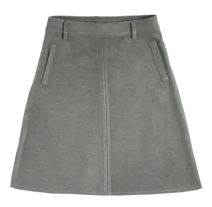 Green fleece skirt by Crew Basics