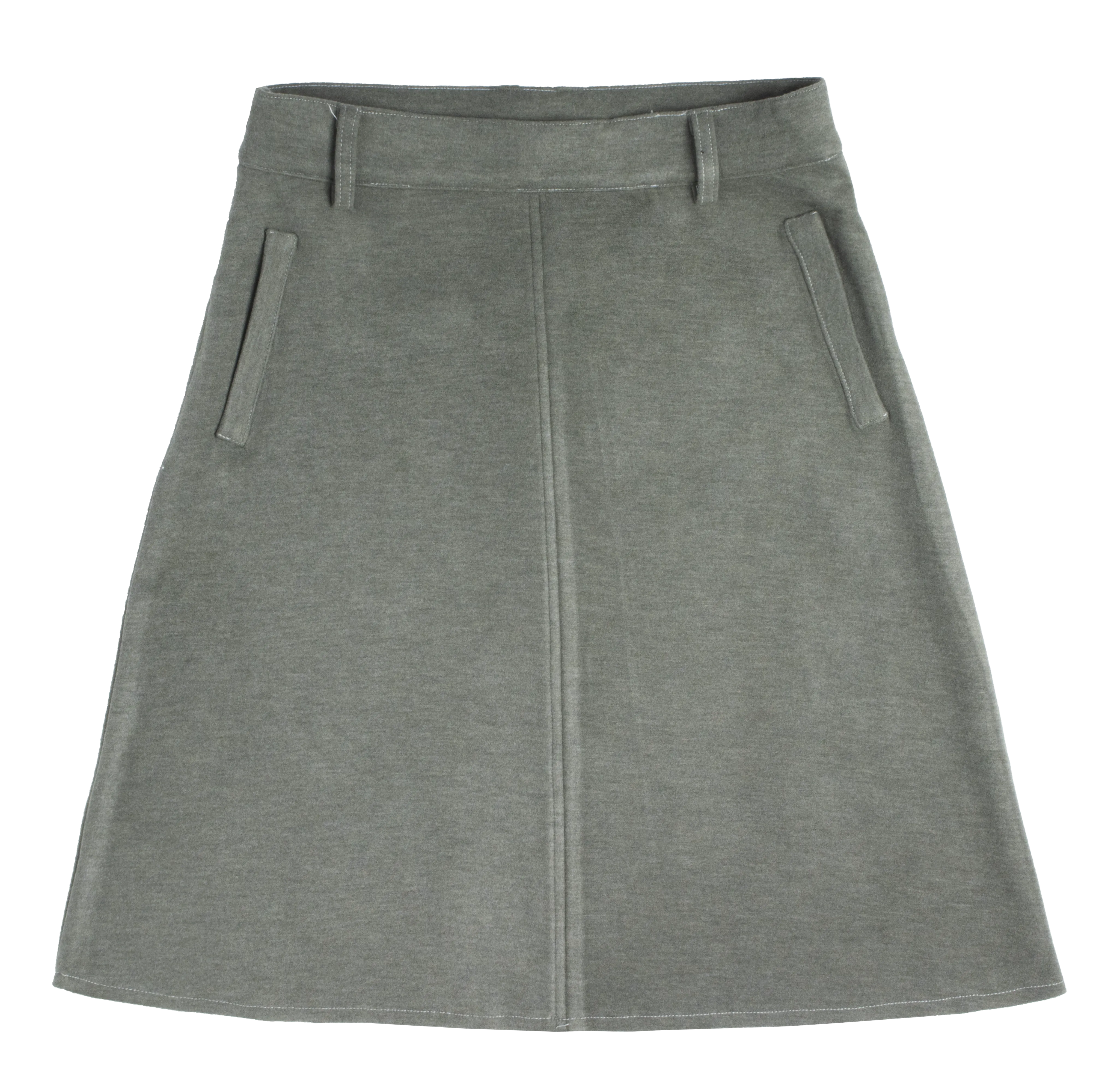 Green fleece skirt by Crew Basics