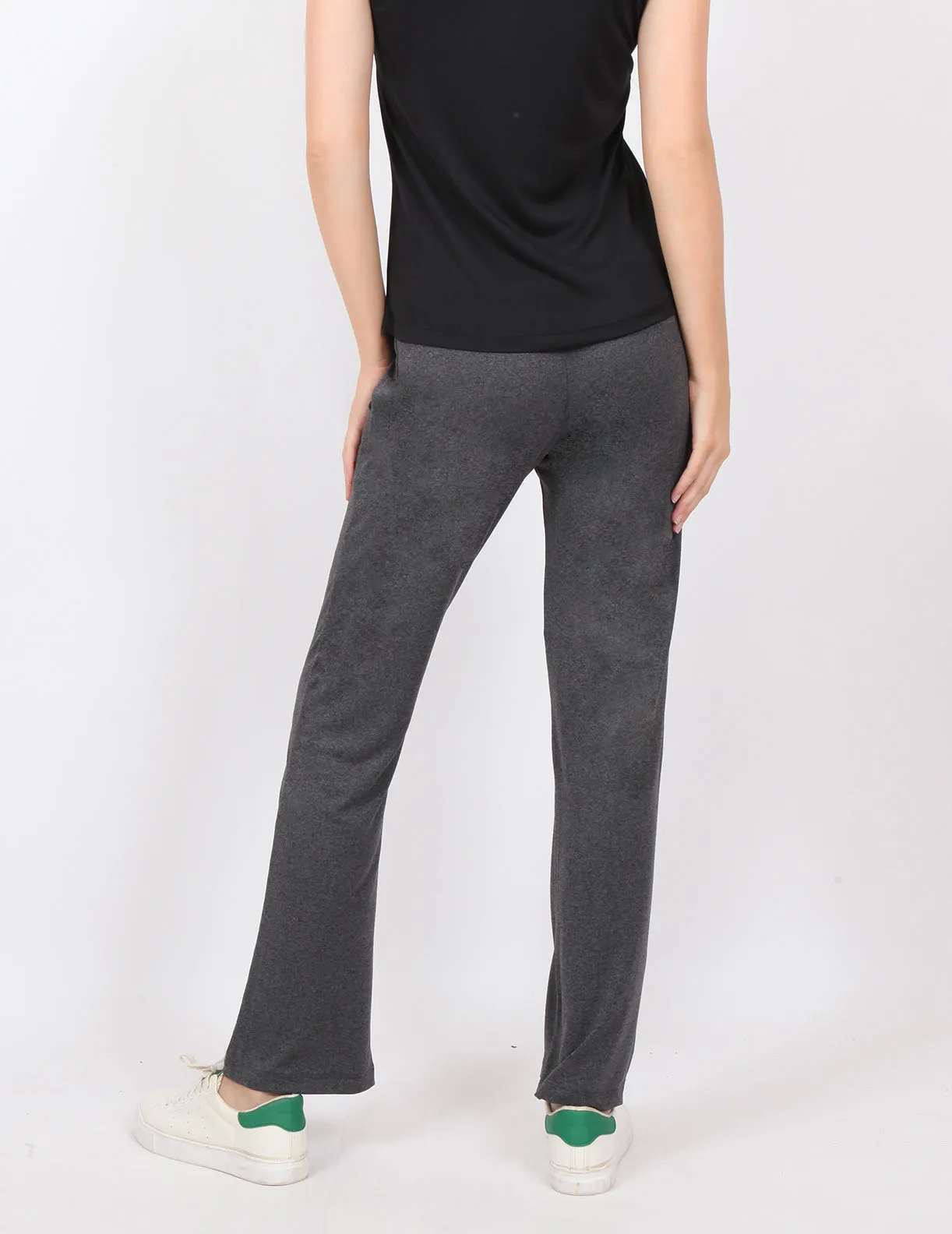 Grey Melange Bell Bottoms