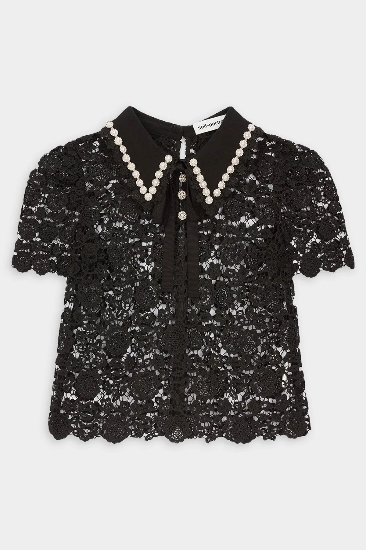 Guipure Lace Top in Black